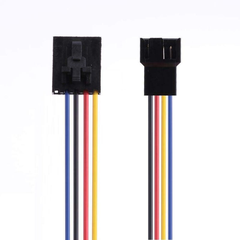 Wixine 5Pcs 5Pin to 4Pin Fan Connector Adapter Converter Extension Cable Wire - Image 2